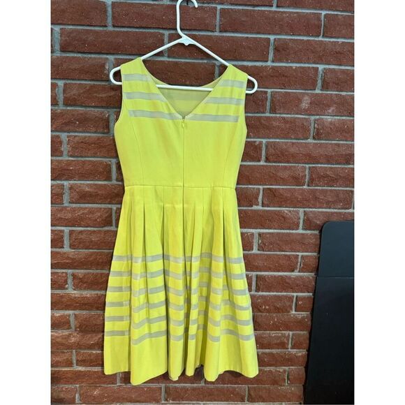 Lafayette 148 Yellow Fit & Flare Dress *note - Picture 4 of 13
